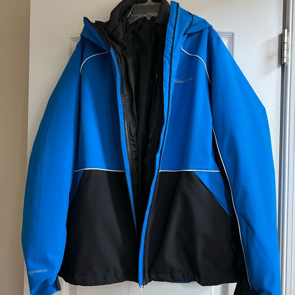 Eddie Bauer waterproof jacket love it but too big .